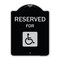 Signmission Designer Series-Graphic Handicapped Reserved Black & Silver, 24" x 18", BS-1824-9837 A-DES-BS-1824-9837 - alternate 1